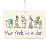 New York City Hanukkah NYC Jüdischer Holiday Chanu Autolufterfrischer (Vorderseite)