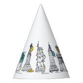 New York City Hanukkah NYC Jüdischer Holiday Chanu Partyhütchen (Vorderseite)