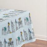 New York City Hanukkah NYC Jüdischer Holiday Chanu Tischdecke<br><div class="desc">Eine originelle Brien-and-Tinte-Illustration einer Reihe klassischer New Yorker Sehenswürdigkeiten, die für die Hanukkah-Urlaubssaison "gekleidet" sind. Ideal für alle, die in oder Lieben NYC lebt! Sehen Sie nicht genau, wonach Sie suchen? Brauchen Sie Hilfe bei der Anpassung? Klicken Sie auf "rebeccaheartsny" (obere rechte Ecke) und dann auf "Kontakt mit diesem Designer",...</div>
