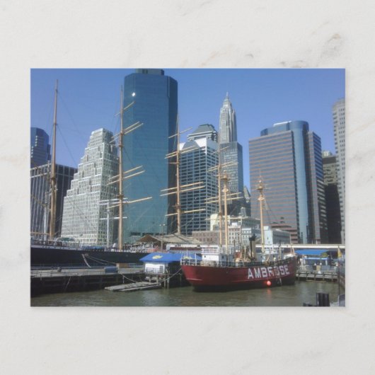 New York City Harbour Boats Postkarte (Vorderseite)