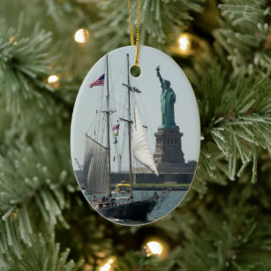 New York City Harbour Travel Foto Keramik Ornament