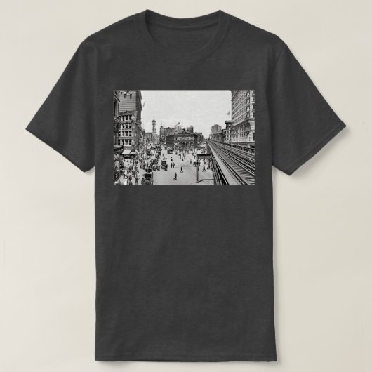 New York City Herald Square Trolley Höhenzug T-Shirt (Design vorne)