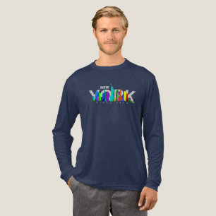 New York City Herren Langarm Tri-Blend Shirt