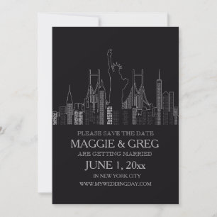 New York City Hochzeitsankündigung Save The Date