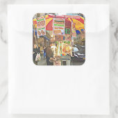 New York City Hot Dog Stand Foto Sticker (Tasche)