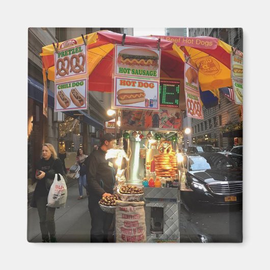 New York City Hot Dog Stand Magnet (Vorne)