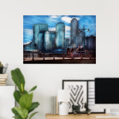 New York - City - Hudson River Park - Downtown Poster (Heimbüro)
