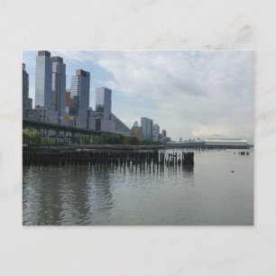 New York City Hudson River Reflection NYC Foto Postkarte
