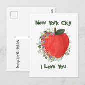 New York City I LIEBE YOU Big Apple Postkarte (Vorne/Hinten)