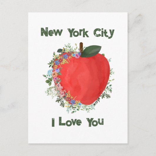 New York City I LIEBE YOU Big Apple Postkarte (Vorderseite)