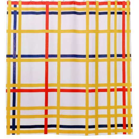 New York City I | Piet Mondrian | Duschvorhang (Vorderseite)