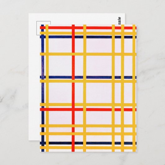 New York City I | Piet Mondrian | Postkarte (Vorne/Hinten)