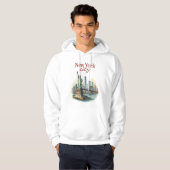 New York City – Iconic Statue & Skyline Hoodie (Vorne ganz)