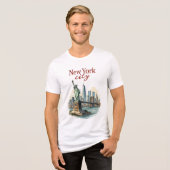 New York City – Iconic Statue & Skyline Shirt (Vorderseite voll)
