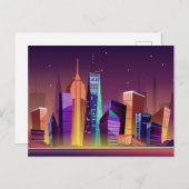 New York City Illustration Postcard Postkarte (Vorne/Hinten)