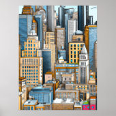 New York City Illustration Poster (Vorne)