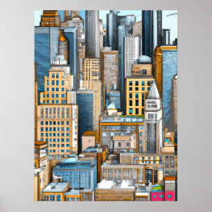New York City Illustration Poster