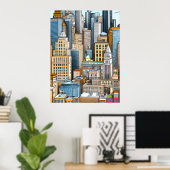 New York City Illustration Poster (Heimbüro)