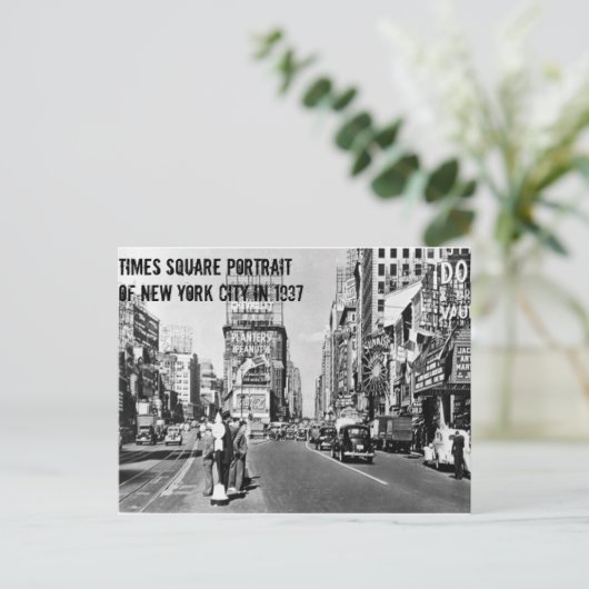 New York City im Jahr 1937 Postkarte (Stehend Vorderseite)