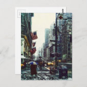 New York City im Winter Postkarte (Vorne/Hinten)