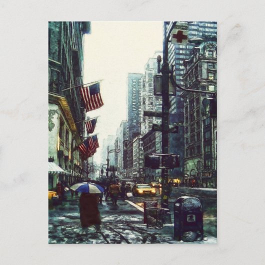 New York City im Winter Postkarte (Vorderseite)