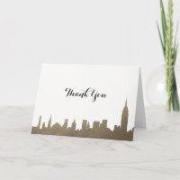 New York City Imitate Gold Dankeschön Card