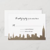 New York City Imitats Gold Rsvp Card (Vorne/Hinten)