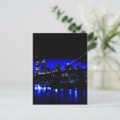 New York City in Blue Postkarte (Stehend Vorderseite)