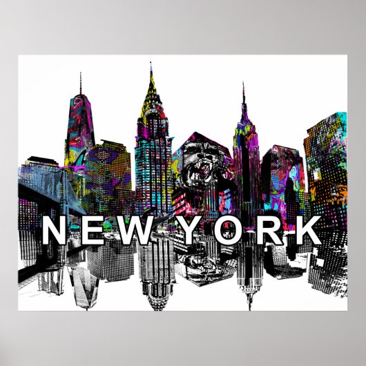 New York City in Graffiti Poster (Vorne)