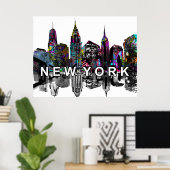 New York City in Graffiti Poster (Heimbüro)