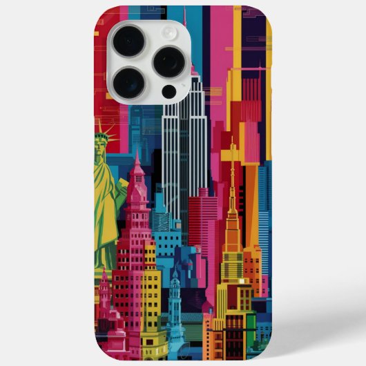 New York City in Kobras lebhaftem iPhone Case (Rückseite)