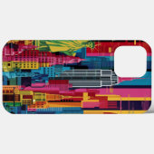 New York City in Kobras lebhaftem iPhone Case (Rückseite (Horizontal))