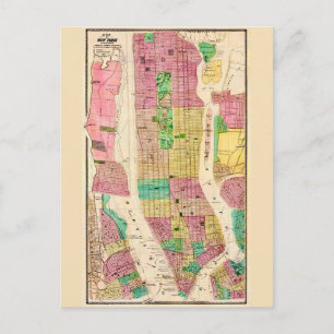 New York City Karte Postkarte