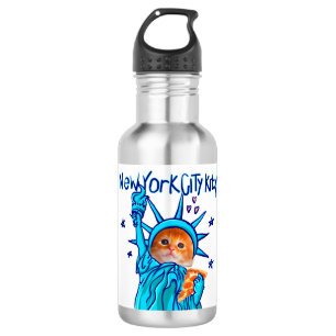 New York City kitty Edelstahlflasche