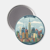 New York City Kühlschrankmagnet (Vorderseite/Rückseite)