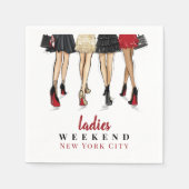 New York City Ladies Weekend Fashion Getaway Serviette (Vorderseite)