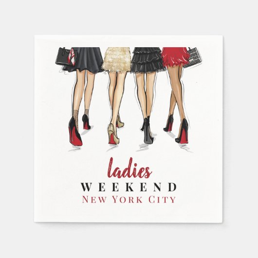 New York City Ladies Weekend Fashion Getaway Serviette (Vorderseite)