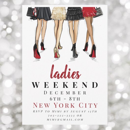 New York City Ladys Weekend Fashion Getaway Einladung