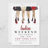 New York City Ladys Weekend Fashion Getaway Einladung (Vorderseite)