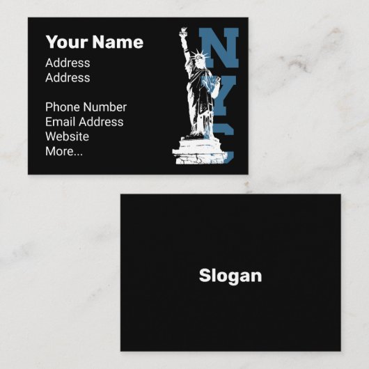New York City Liberty Statue Design Visitenkarte (Vorne/Hinten)