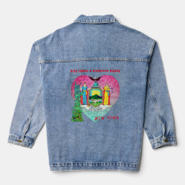 New York City Lights Fun Denim Jacket Jeansjacke