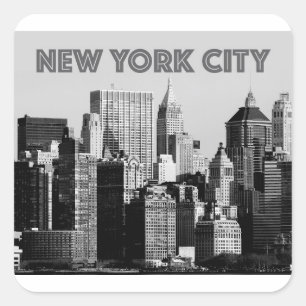New York City Lower-Manhattan Pro Foto Quadratischer Aufkleber