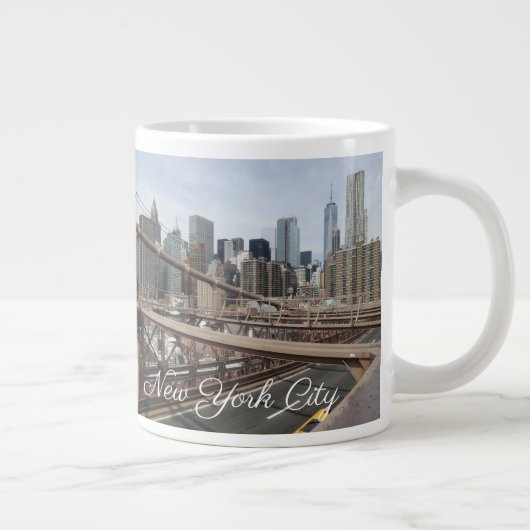 New York City Lower Manhattan Skyline Jumbo-Tasse (Rechts)