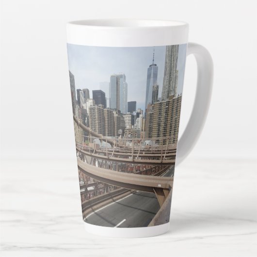 New York City Lower Manhattan Skyline Milchtasse (Rechte Ecke)
