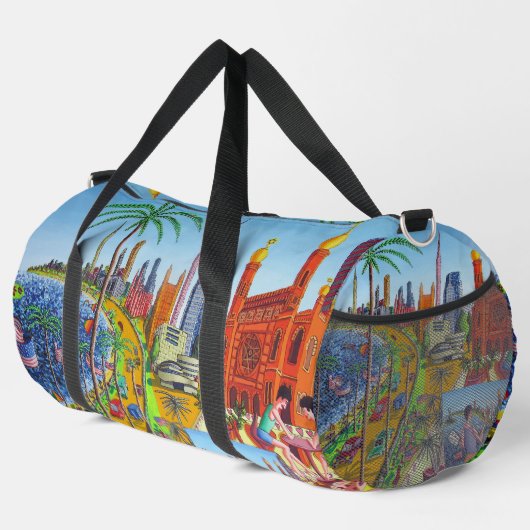 New York City Malerei Duffle Bag (Rechte Ecke)