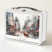 New York City, malerische Landschaft Metall Brotdose (Vorderseite)