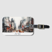 New York City, malte Landschaft. Gepäckanhänger (Vorderseite (Horizontal))