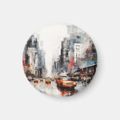 New York City, malte Landschaft. Magnet (Vorne)