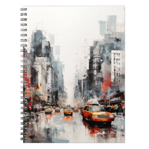 New York City, malte Landschaft. Notizblock