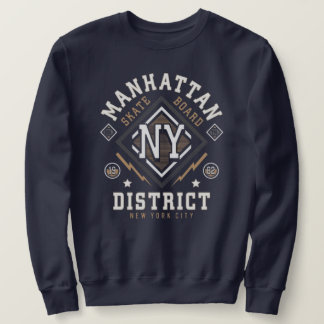New York city Manhattan athletic skatboard Sweatshirt